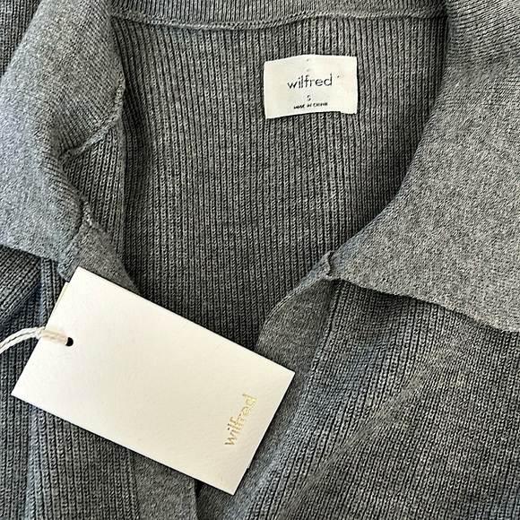 Wilfred Aritzia NWT Heather Dark Grey Long Sleeve Sweater Dress **Size S** 🔥🔥 - Picture 4 of 4